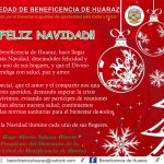 ¡FELIZ NAVIDAD,TE DESEA LA FAMILIA DE LA SOCIEDAD DE BENEFICENCIA DE HUARAZ!